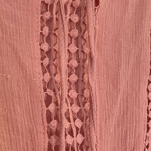 Rose Pink Blouse Summer Spring Whimsigoth Boho Southwestern Renfaire - Picture 9 of 11